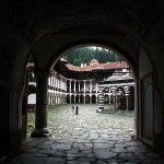 Entrance to the Rila monastery at 7 p.m.